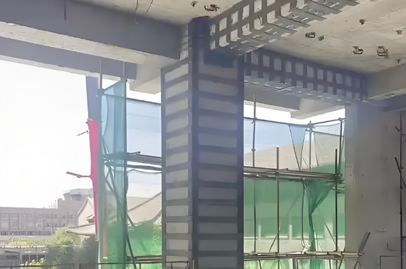 梁柱粘鋼加固法